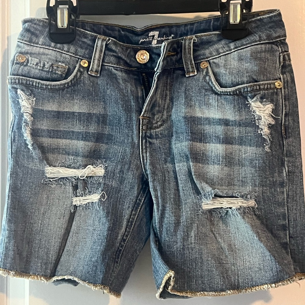 Authentic Girl’s 7 For All Mankind Denim Distressed Shorts